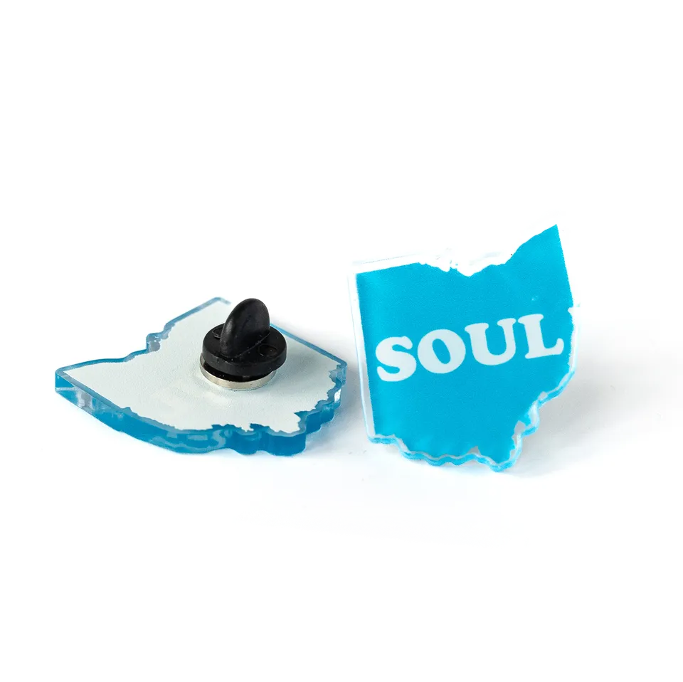 Ohio Soul pin metall 1 tomme