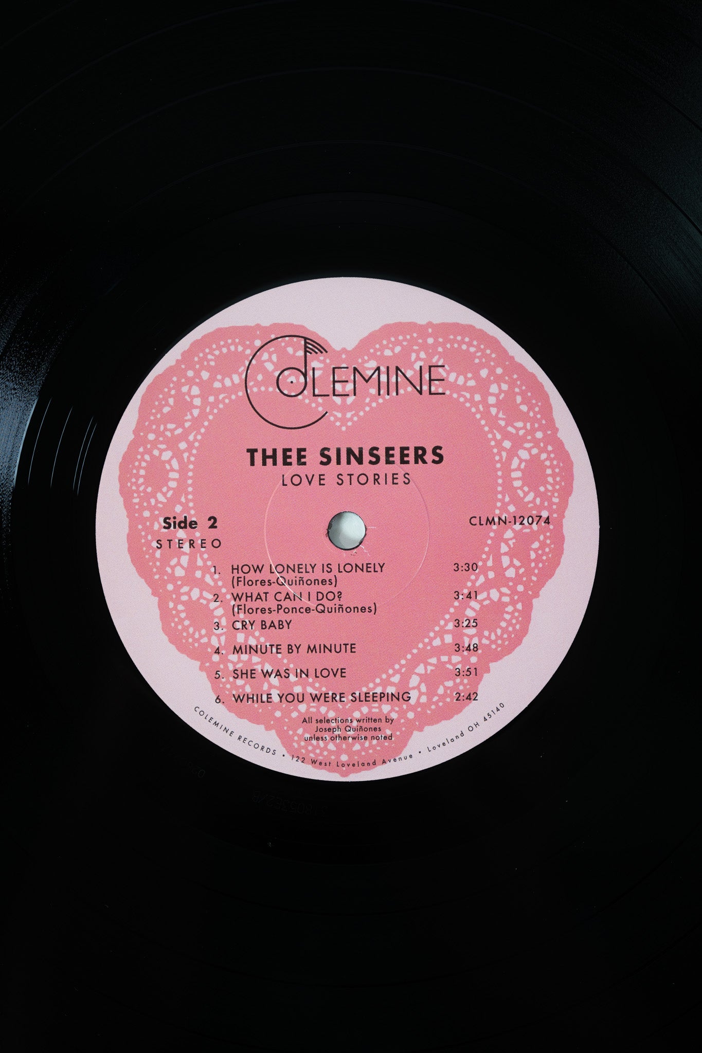 Colemine Thee Sinseers Love Stories vinyl LP soul