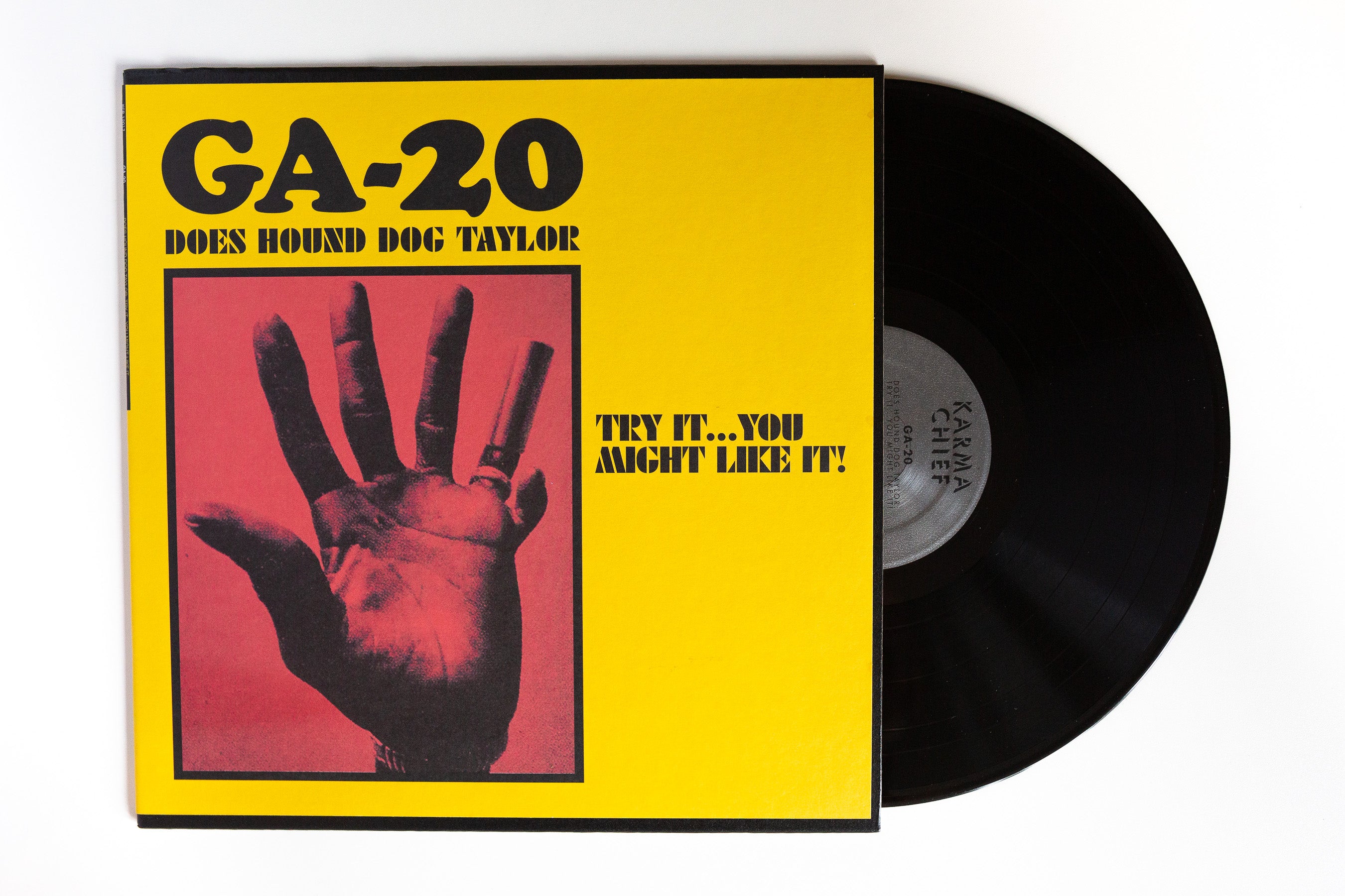GA-20 Does Hound Dog Taylor LP vinylplate svart blues