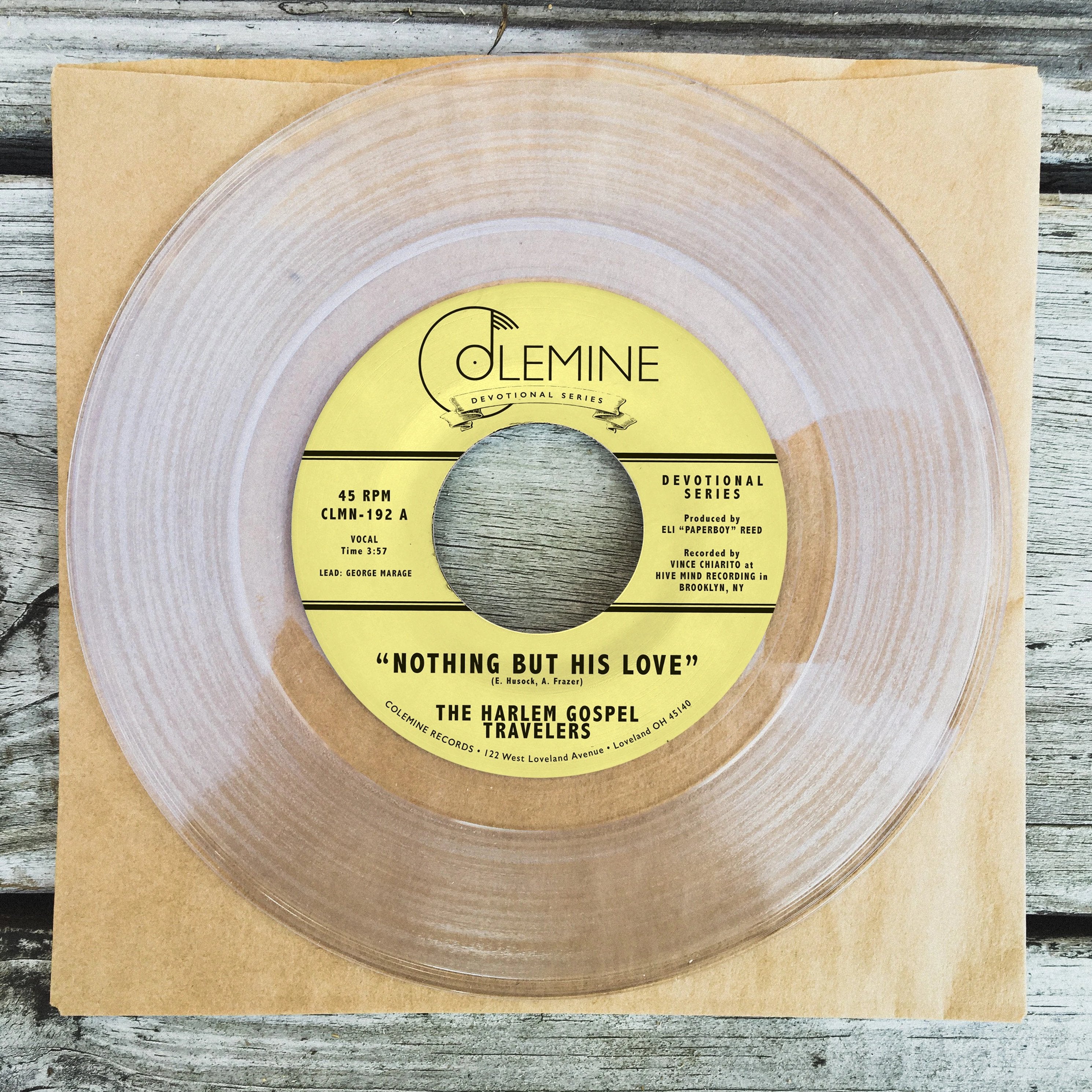 Harlem Gospel Travelers Nothing But His Love 7" clear soul