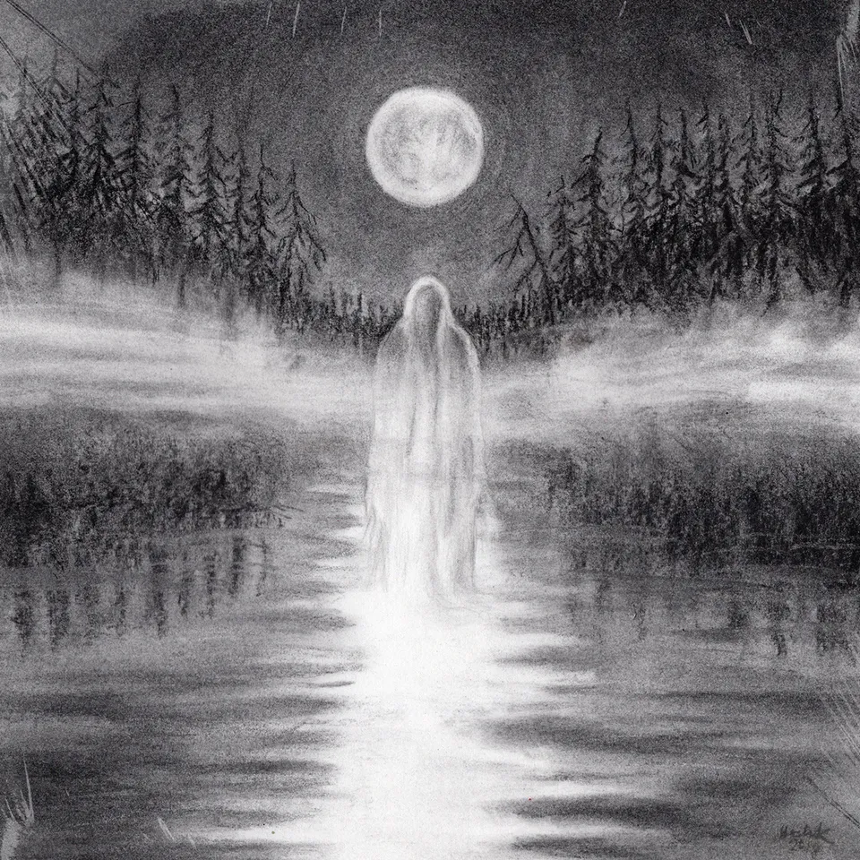 Havukruunu Kuu Erkylän Yllä vinylplate blå LP black metal