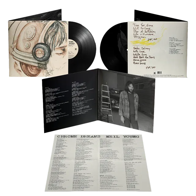 Neil Young Chrome Dreams LP 3-sidet dobbel