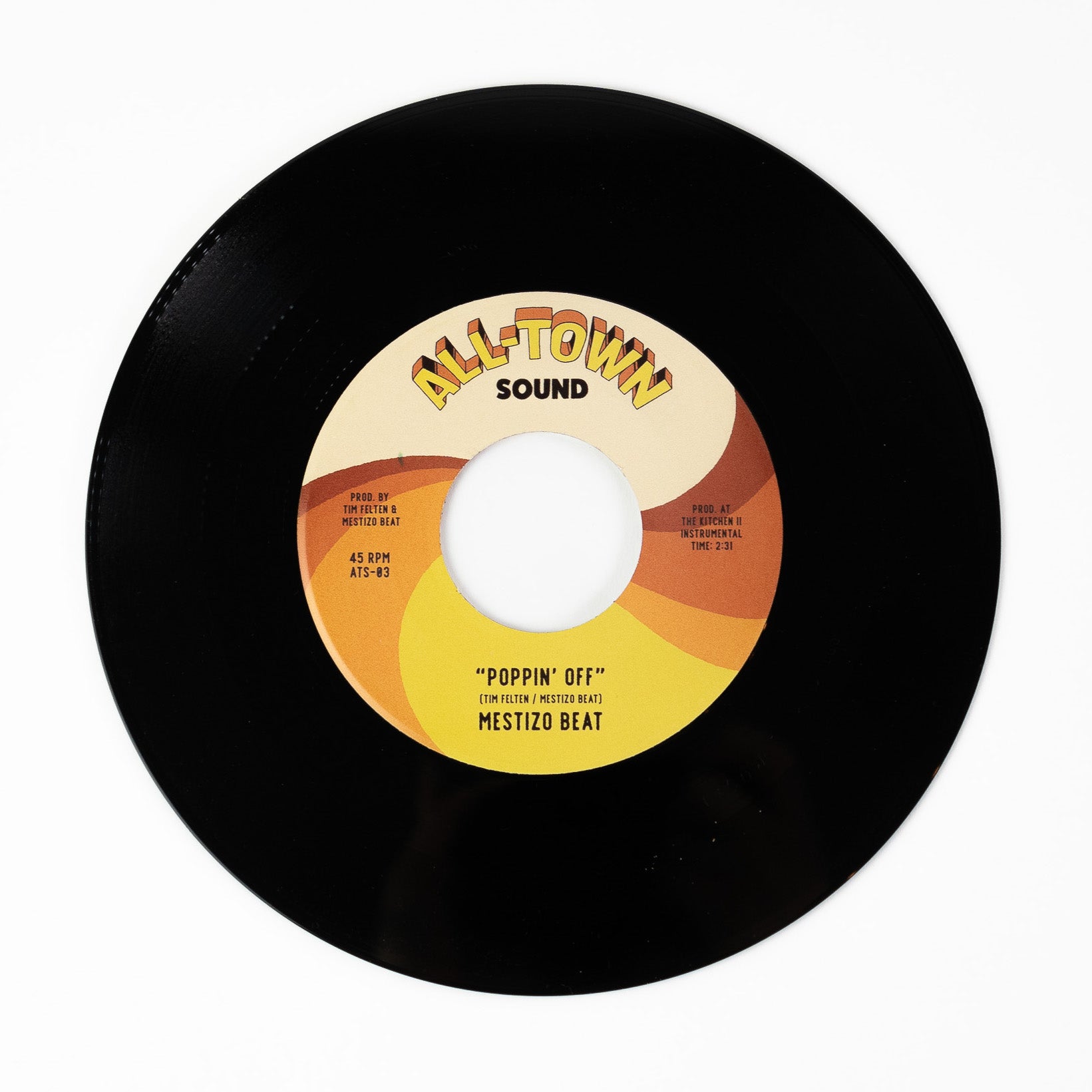 Mestizo Beat Poppin Off 7" tan vinyl singel
