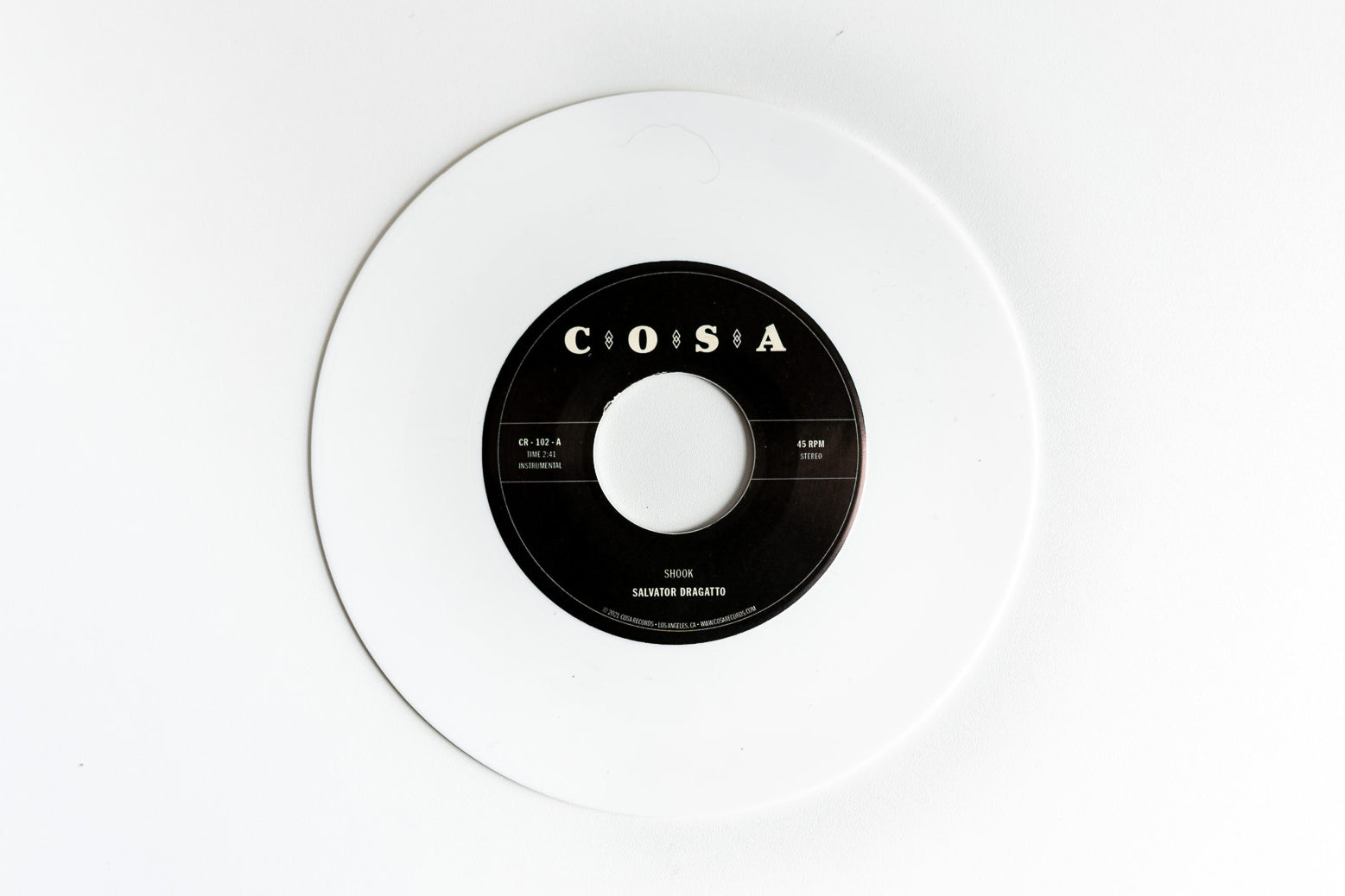 Salvator Dragatto N°1 7" hvit vinyl instrumental