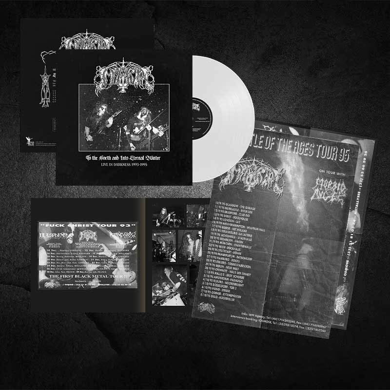 Immortal To the North and Into Eternal Winter Live LP hvit vinyl