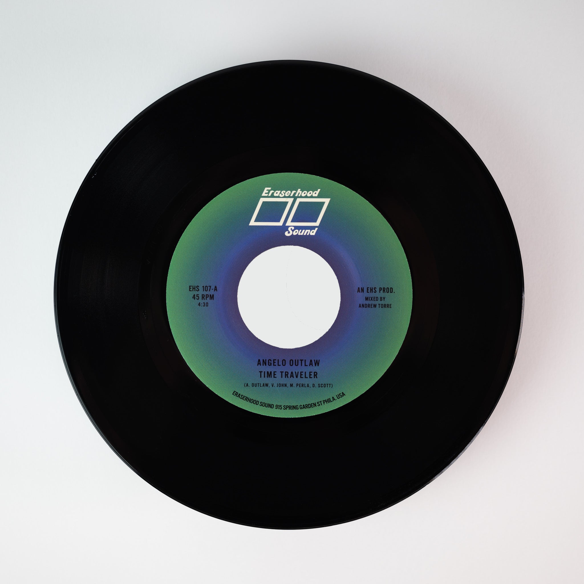Angelo Outlaw Time Traveler vinylsingel klar 7-tommer