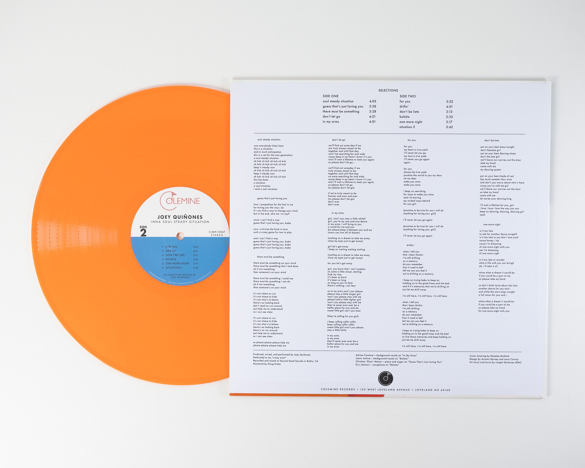 Colemine Joey Quiñones Inna Soul Steady Situation vinyl LP oransje