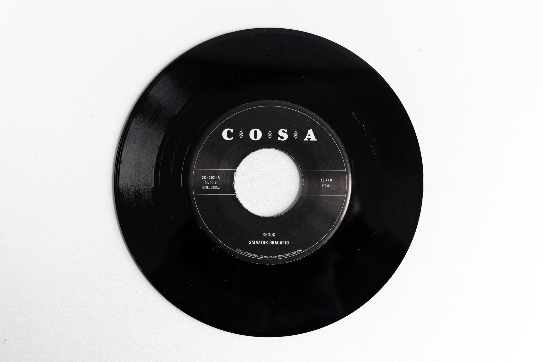Salvator Dragatto N°1 7" hvit vinyl instrumental
