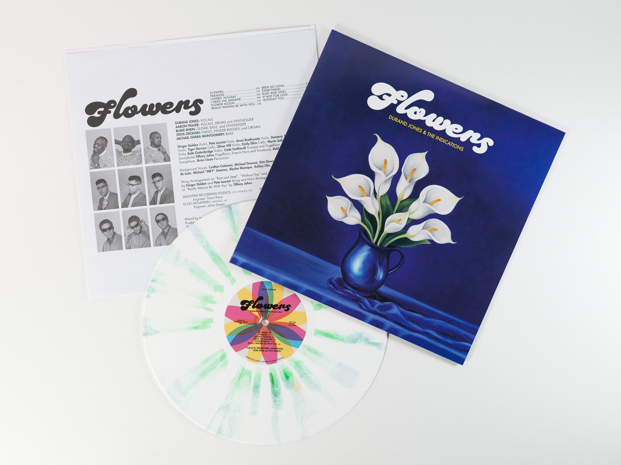 Durand Jones Flowers vinyl-LP blå iceberg soul