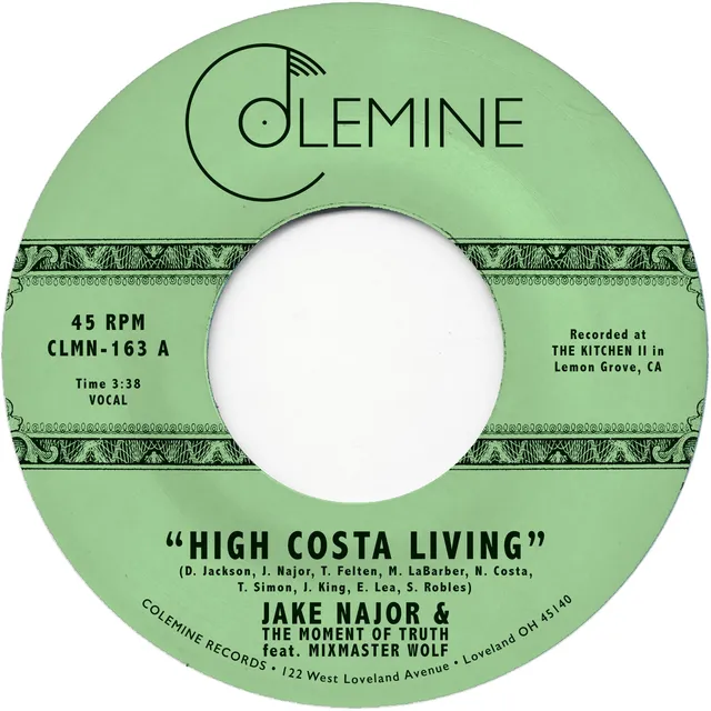 Colemine Jake Najor High Costa Living vinylsingel oransje funk