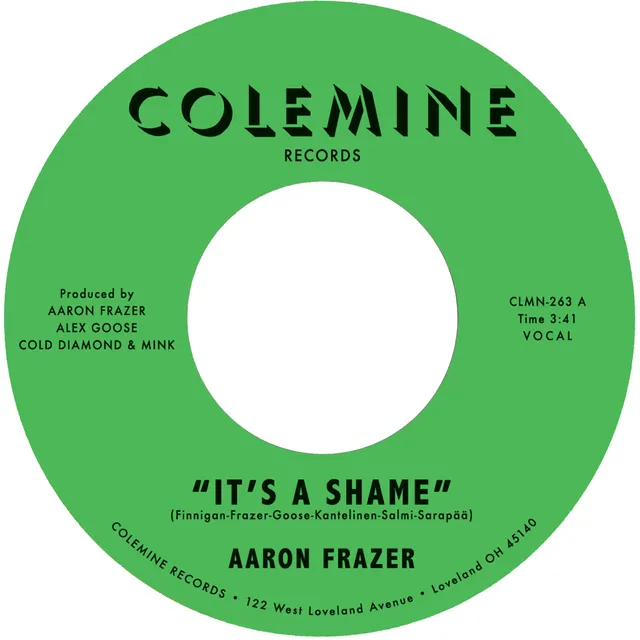 Colemine Aaron Frazer It's A Shame 7" grønn swirl