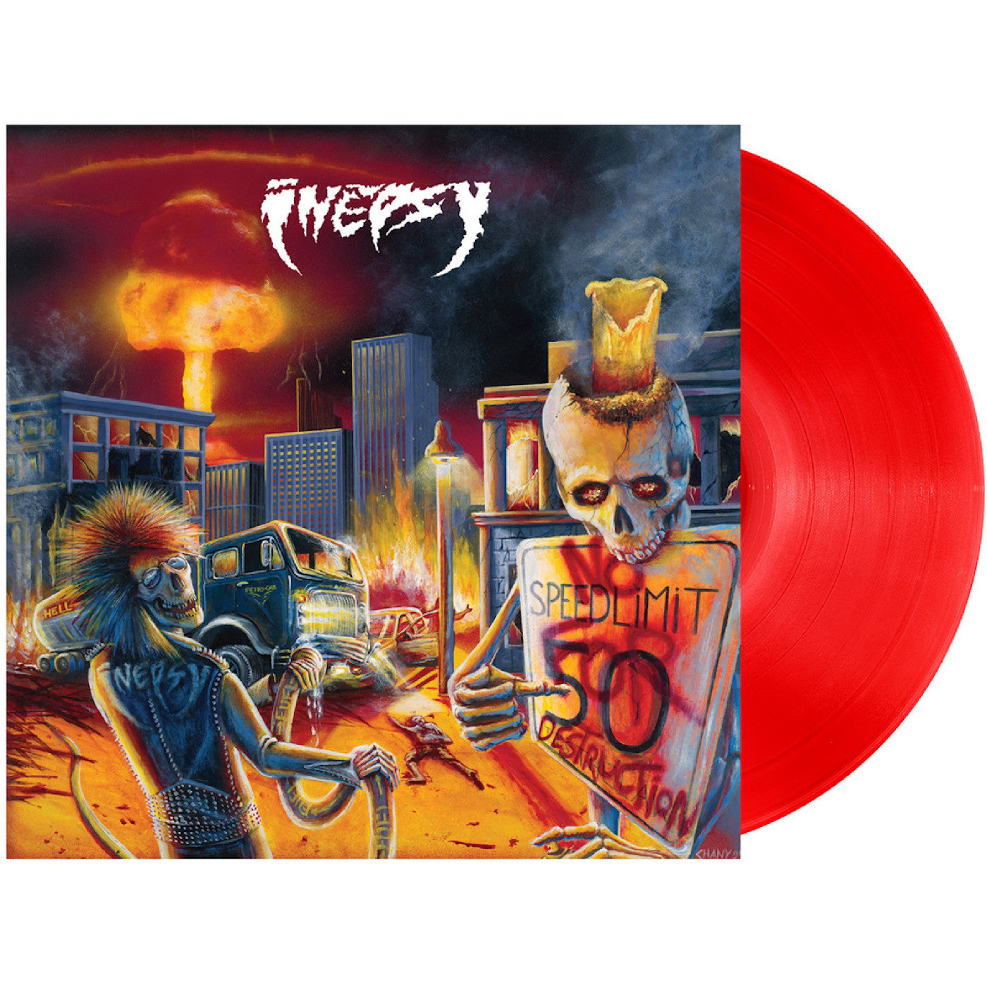 Inepsy No Speed Limit for Destruction vinyl LP rød