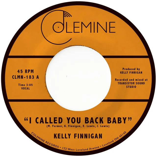 Kelly Finnigan I Called You Back Baby 7-tommer klar funk