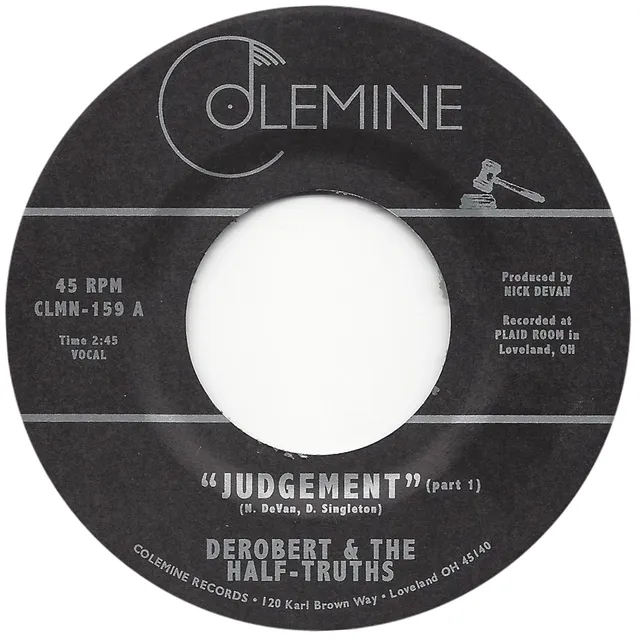 Colemine DeRobert Judgement 7" vinyl gul swirl