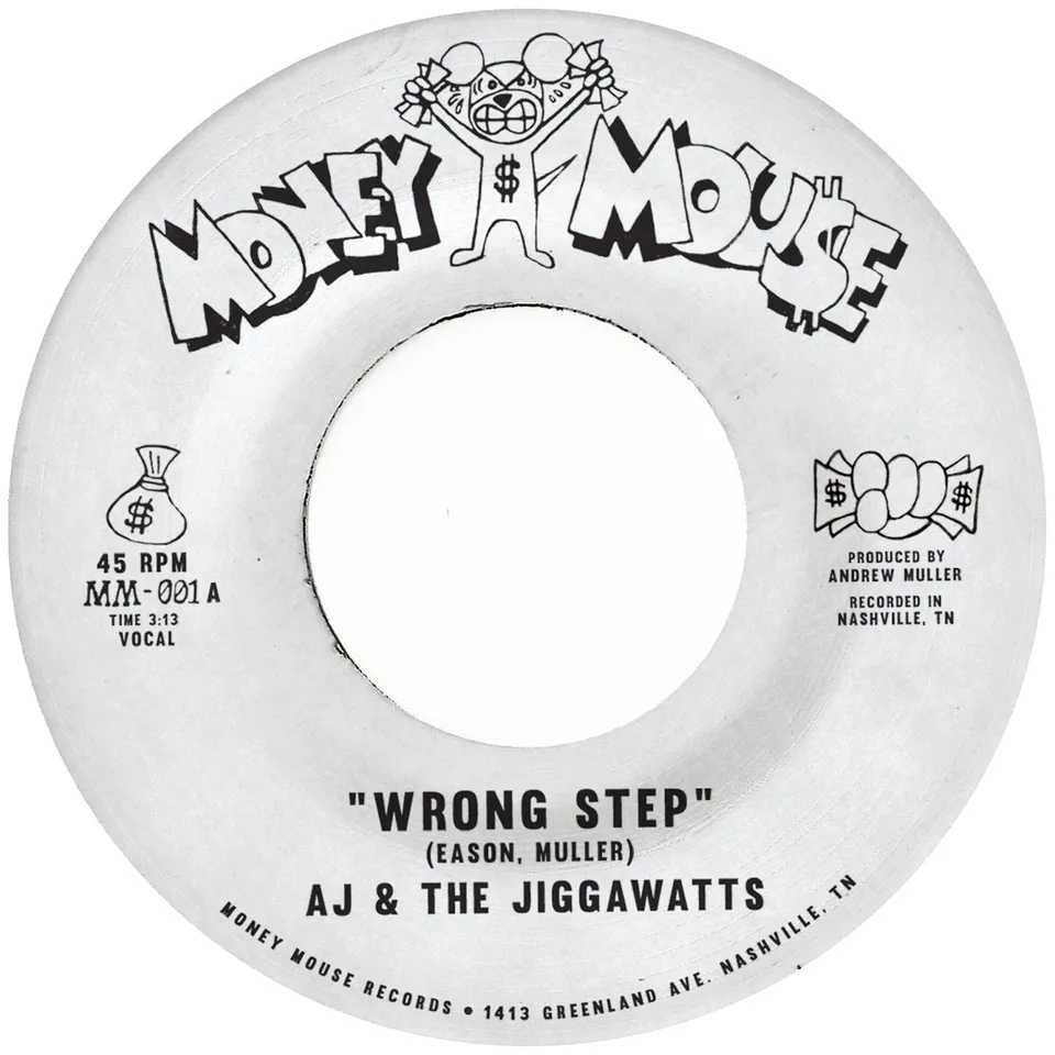 Money Mouse AJ Jiggawatts Wrong Step 7" singel gull vinyl