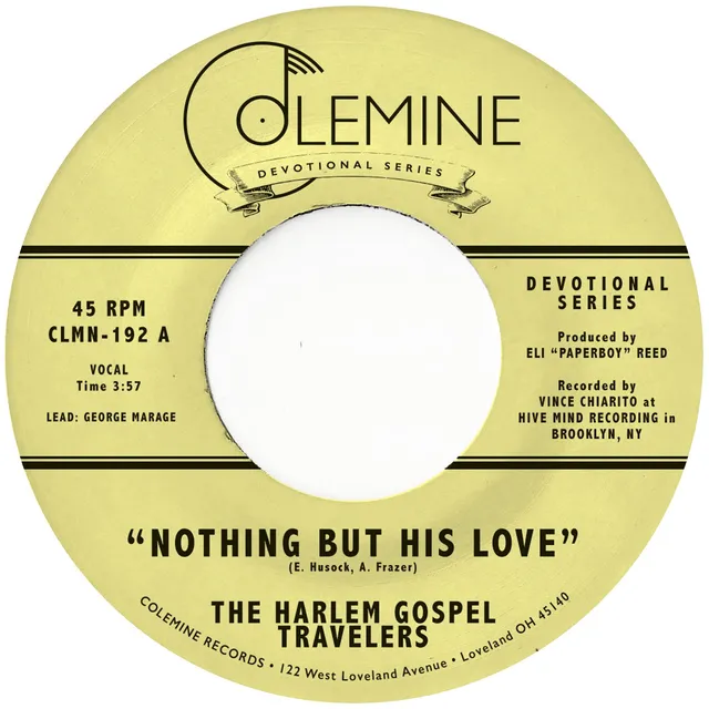 Harlem Gospel Travelers Nothing But His Love 7" clear soul