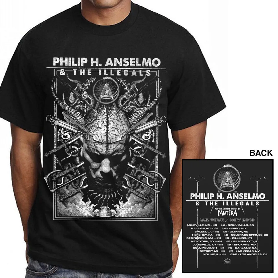 Philip H. Anselmo & The Illegals Slayer Tour Surgery t-skjorte med ryggtrykk
