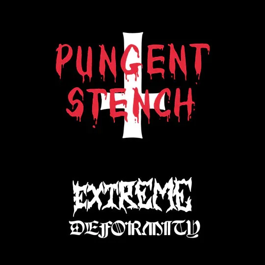 Pungent Stench Extreme Deformity LP splatter med poster