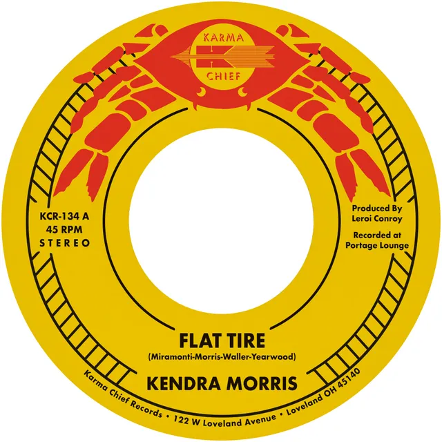 Kendra Morris Flat Tire vinyl 7" singel orange