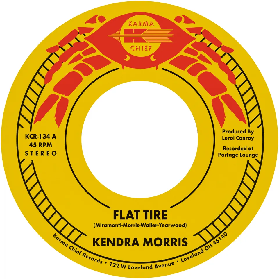 Kendra Morris Flat Tire vinyl 7" singel orange