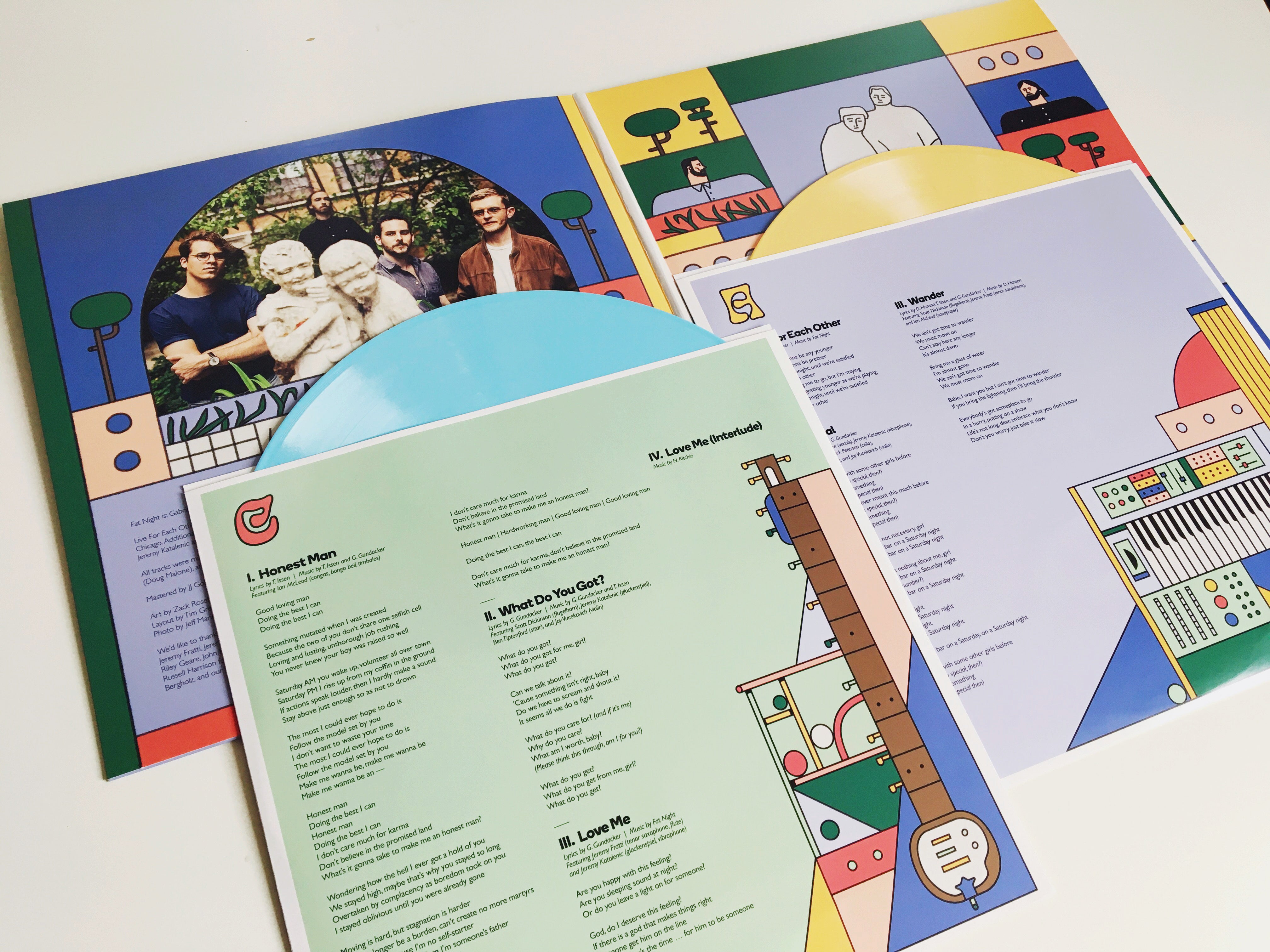 Fat Night Live For Each Other LP blå/gul vinyl limitert