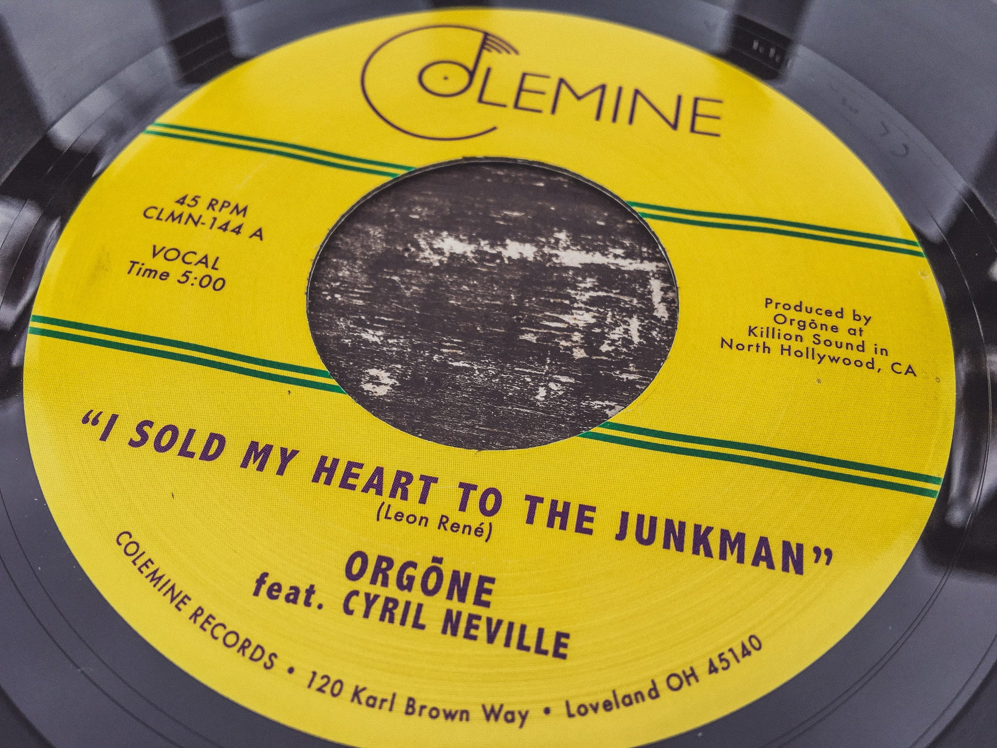 Colemine Orgone I Sold My Heart To The Junkman 7" vinylsingel svart