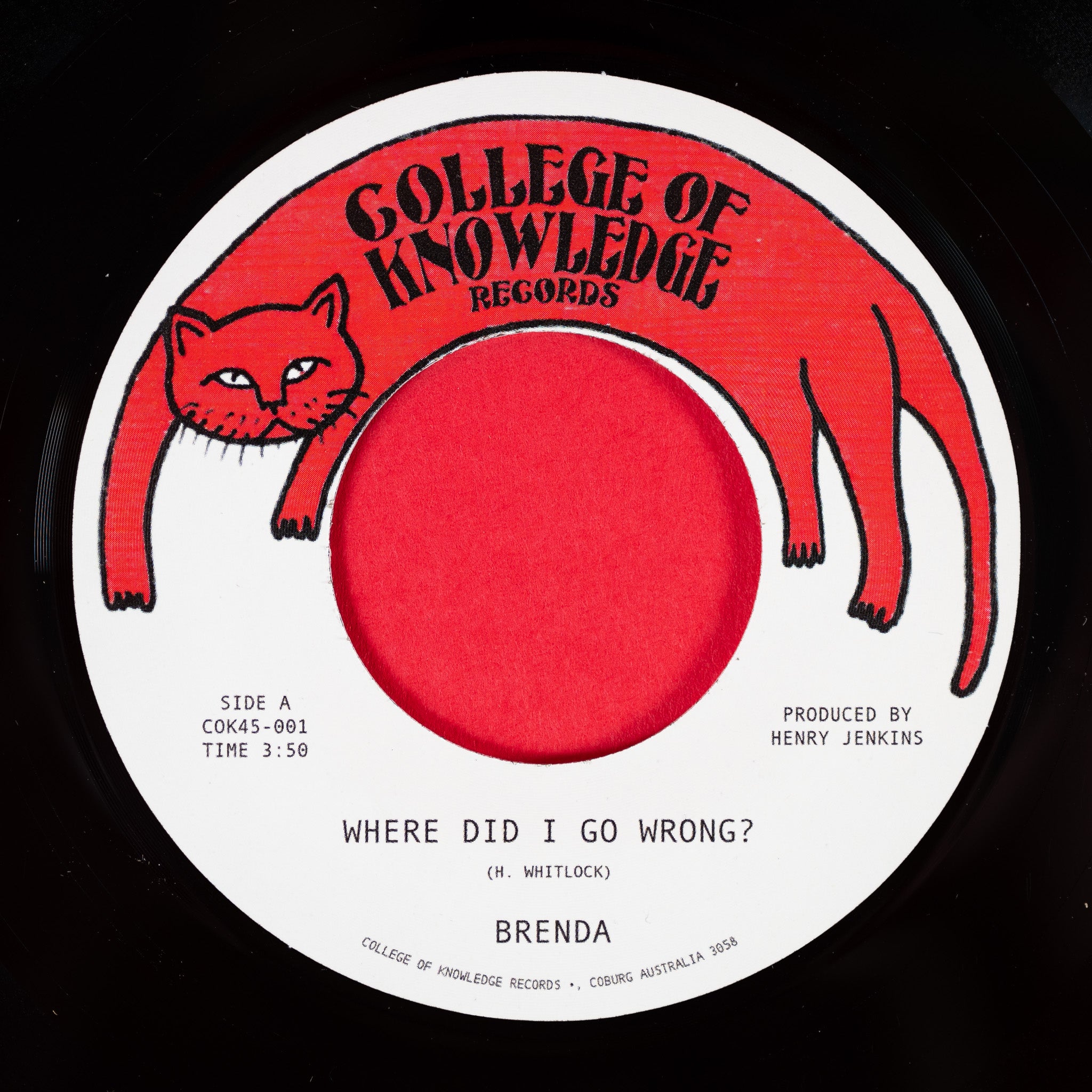 Colemine Brenda Where Did I Go Wrong vinylsingel svart 7" soul