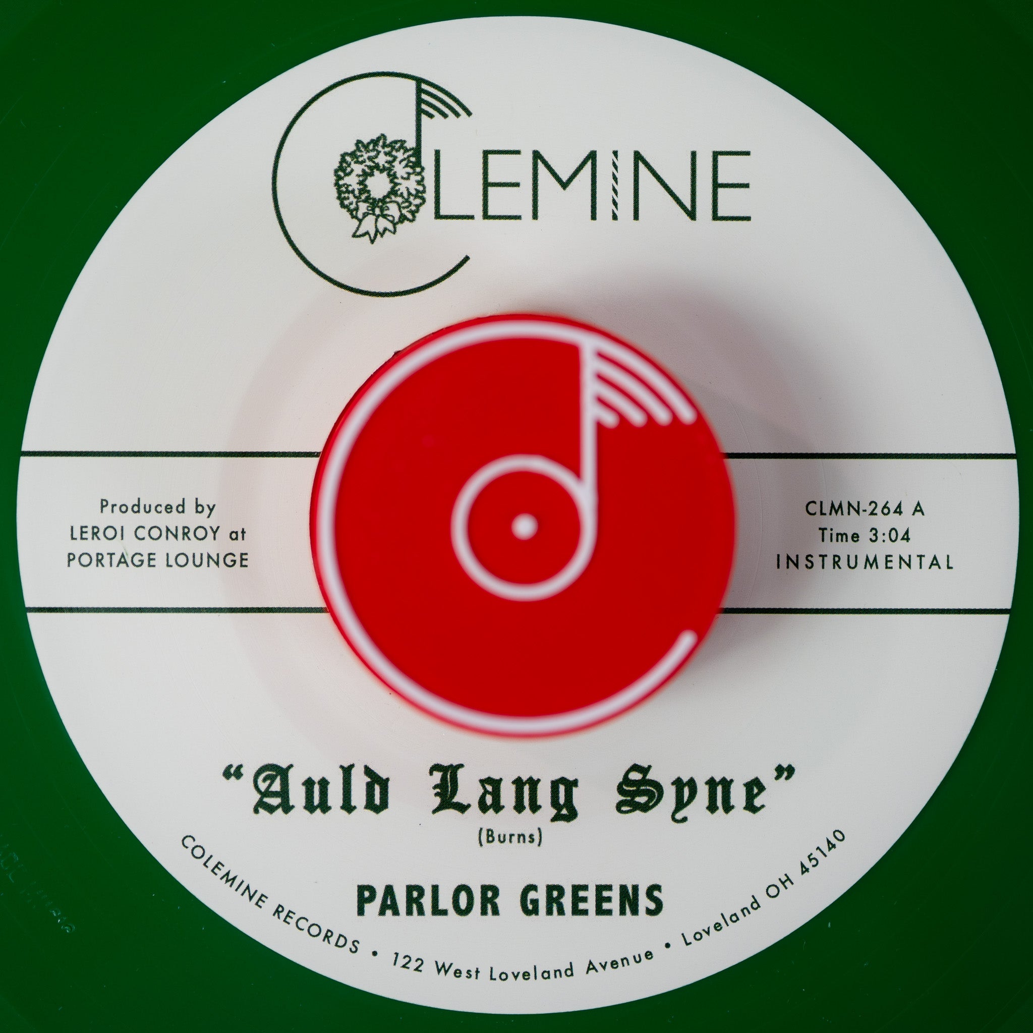 Colemine Parlor Greens Auld Lang Syne vinylsingel grønn jul