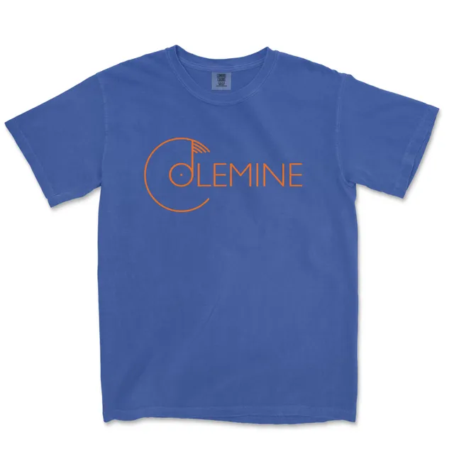 Colemine Logo T-skjorte blå bomull garment-dyed