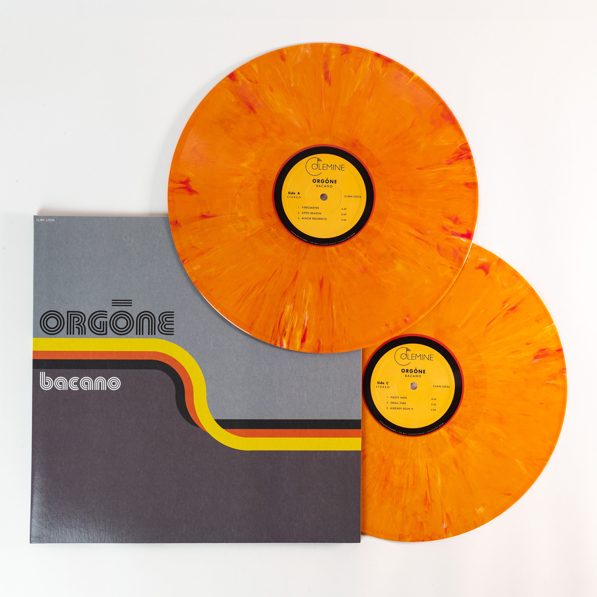 Colemine Orgone Bacano vinylplate creamsicle LP funk