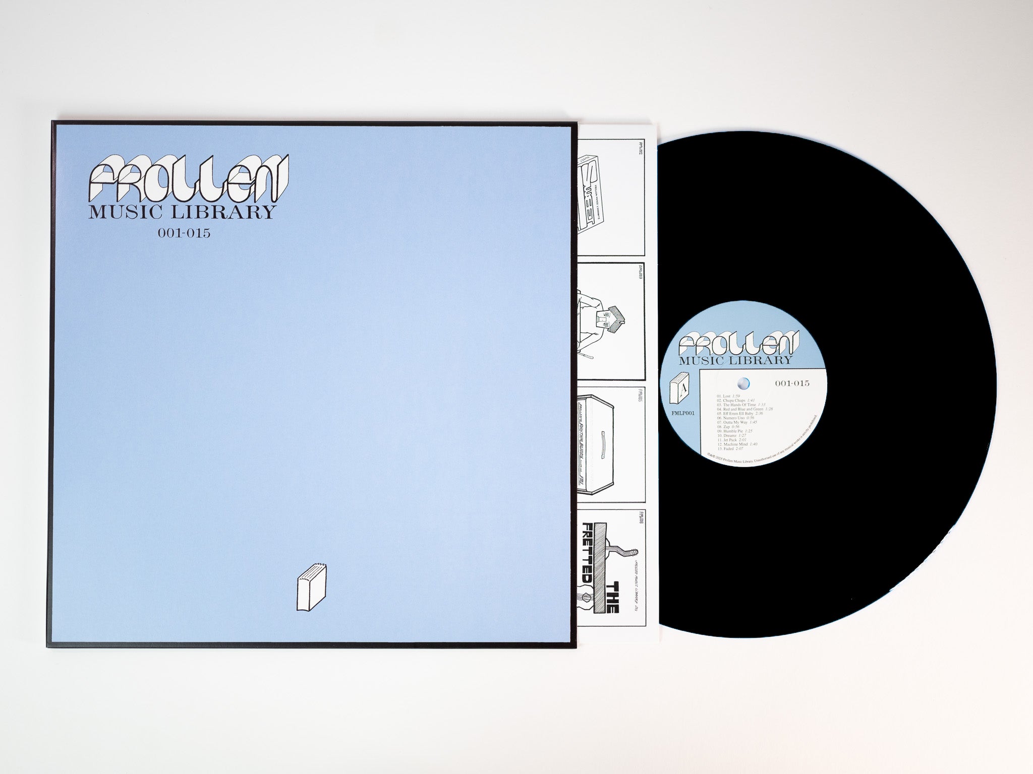 Frollen Music Library 001-015 LP vinylplate blå vinyl