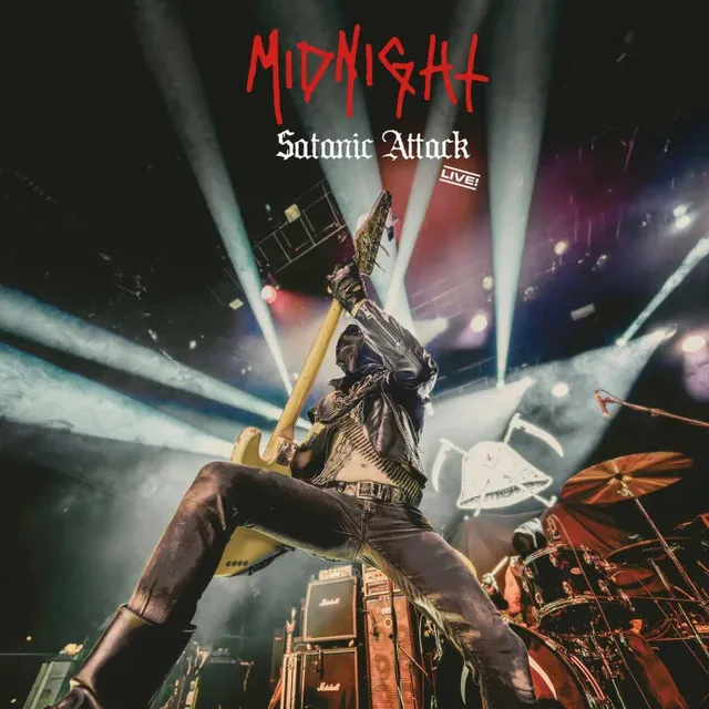 Midnight Satanic Attack Live LP svart vinyl forhånd
