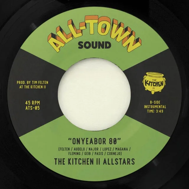 Kitchen II Allstars Bongo Grove vinylsingel gul 7-tommer funk
