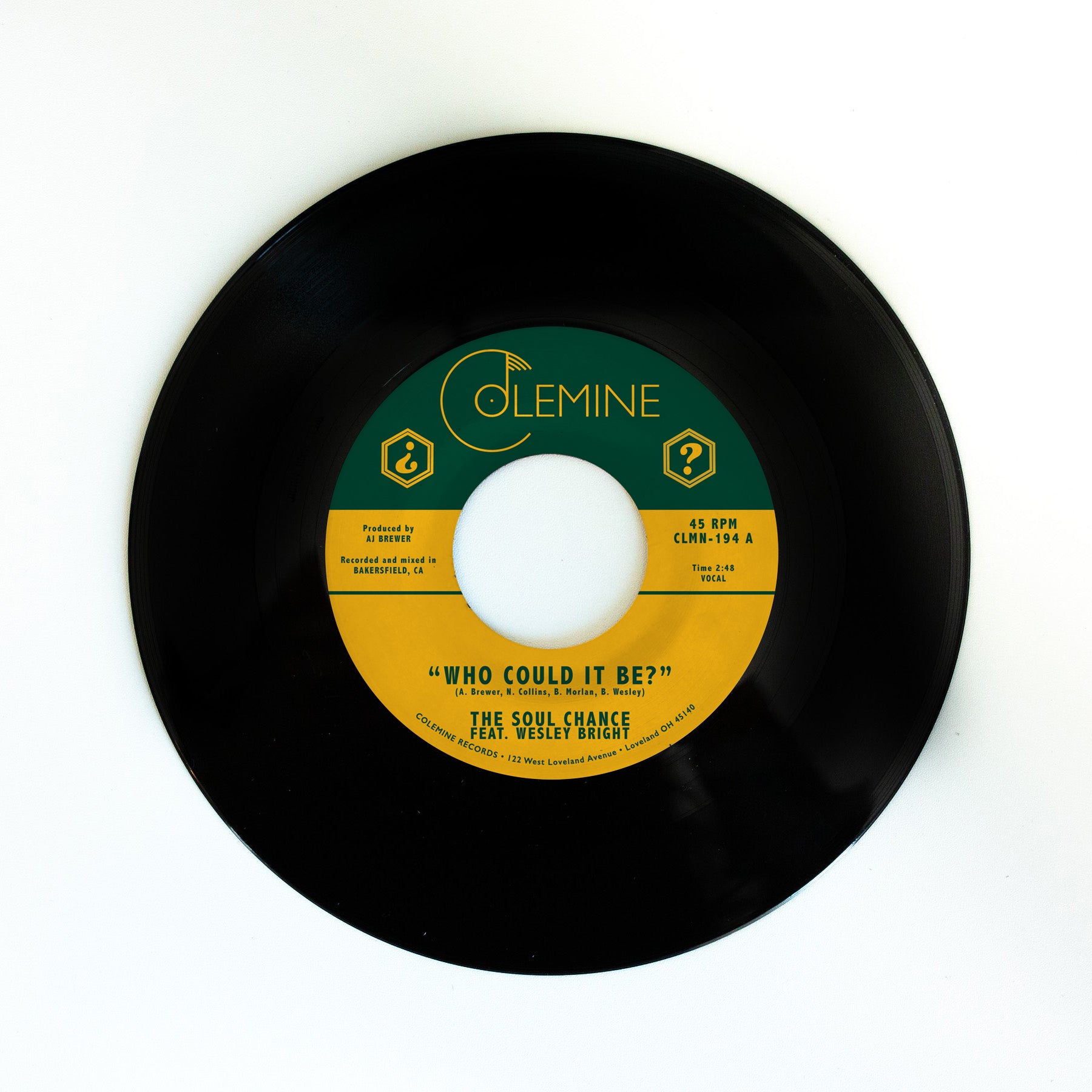 Soul Chance Wesley Bright Who Could It Be 7" farget vinyl