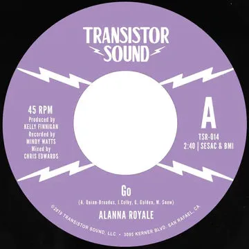 Alanna Royale Go / I Know 7-tommer vinyl sort