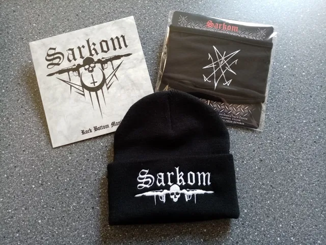 Sarkom Rock Bottom Manifest 7" EP vinyl bundle svart