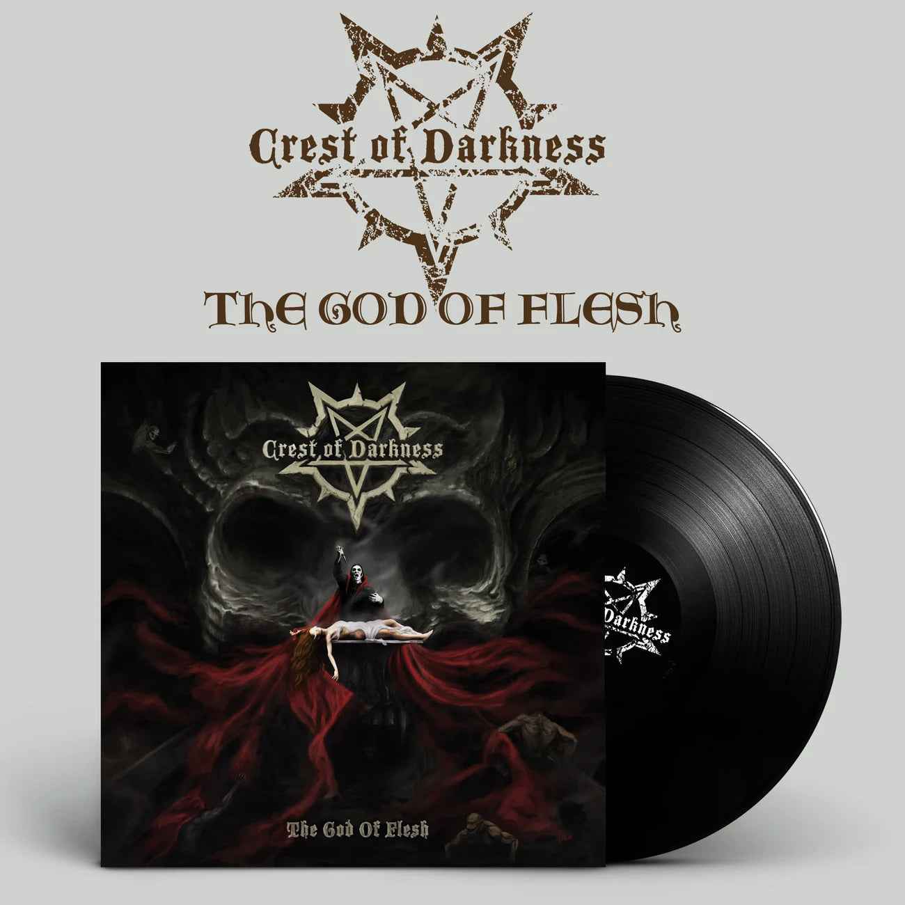 Crest of Darkness The God of Flesh LP svart vinyl