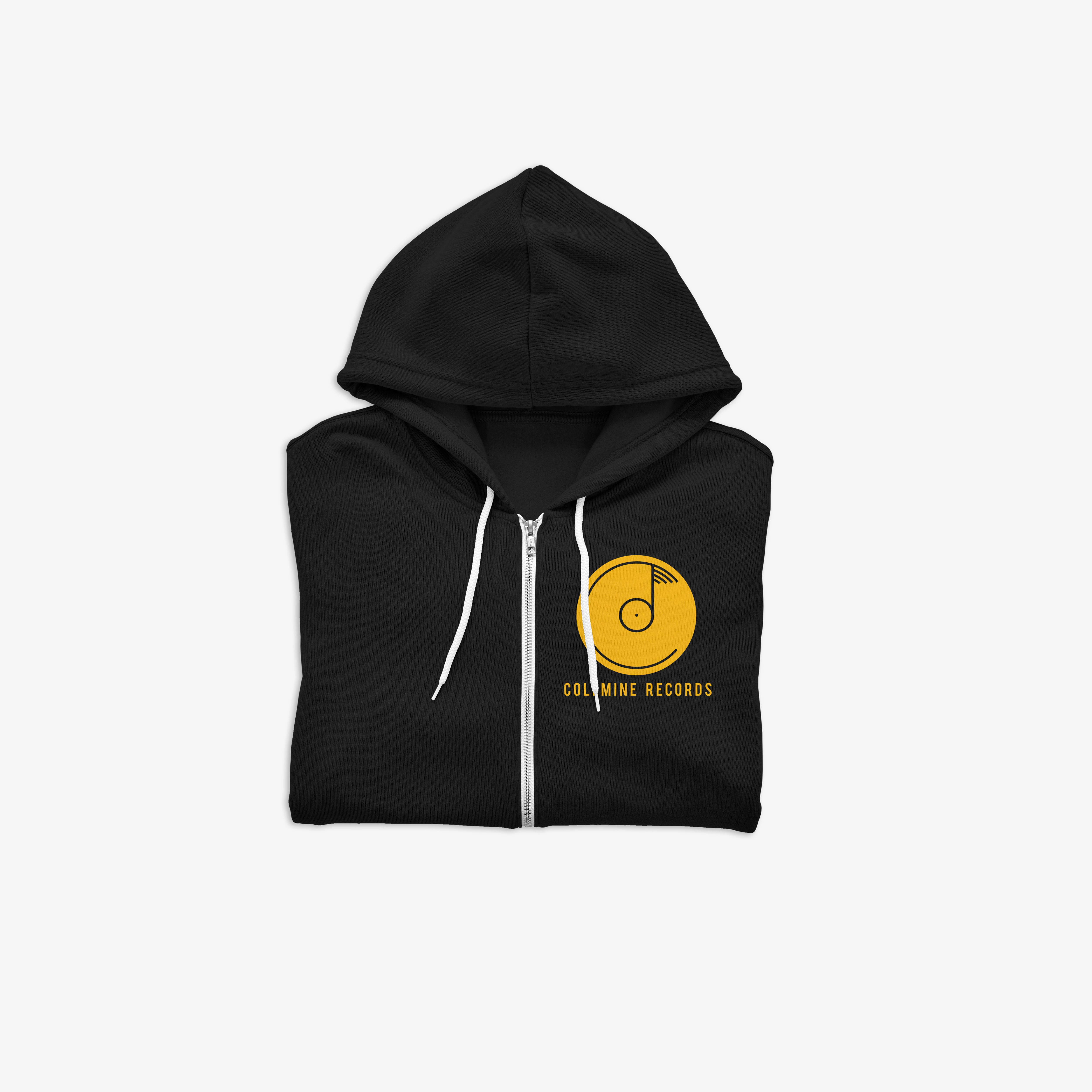 Colemine Logo zip hoodie svart myk hettegenser