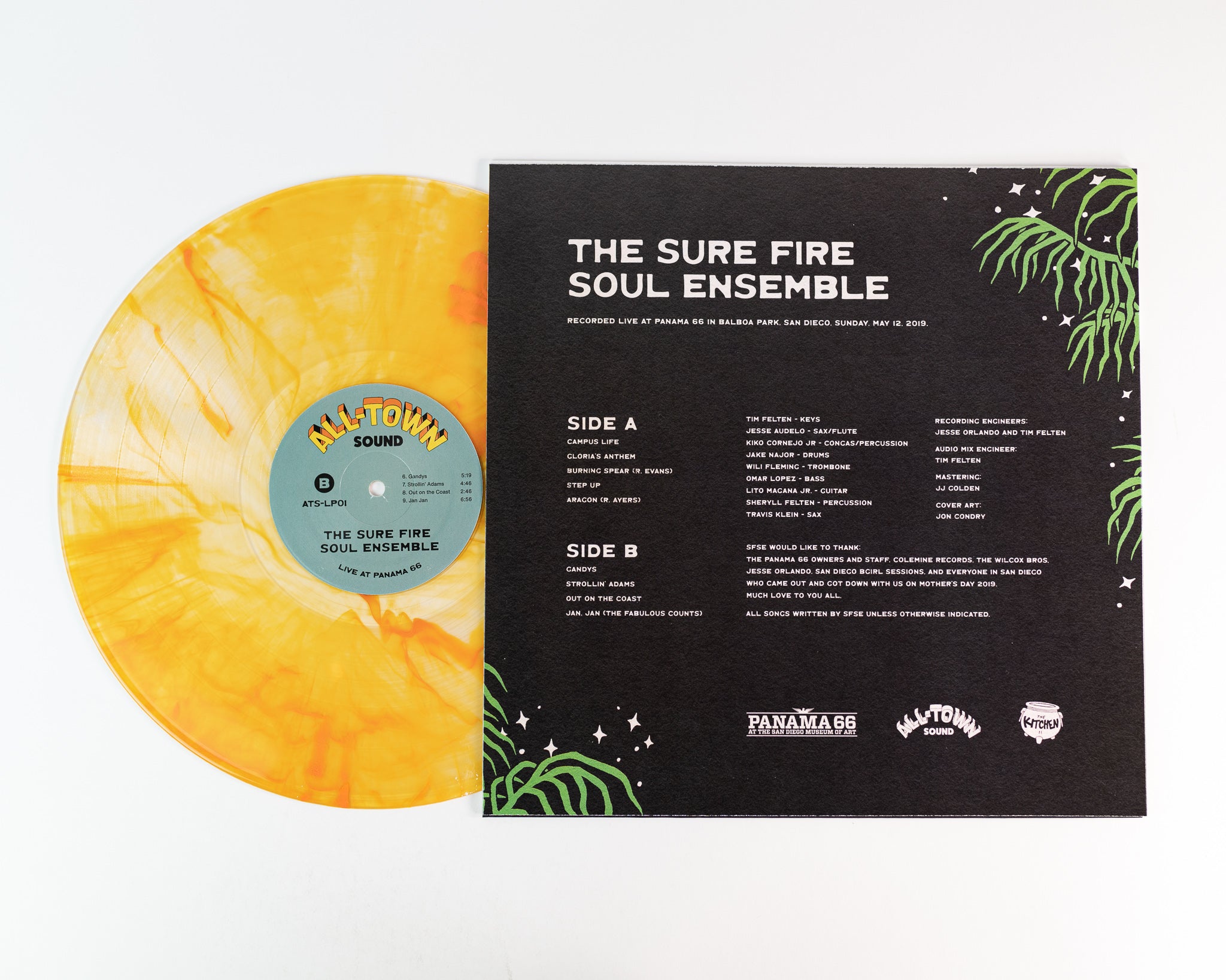 Sure Fire Soul Ensemble Live at Panama 66 LP orange swirl
