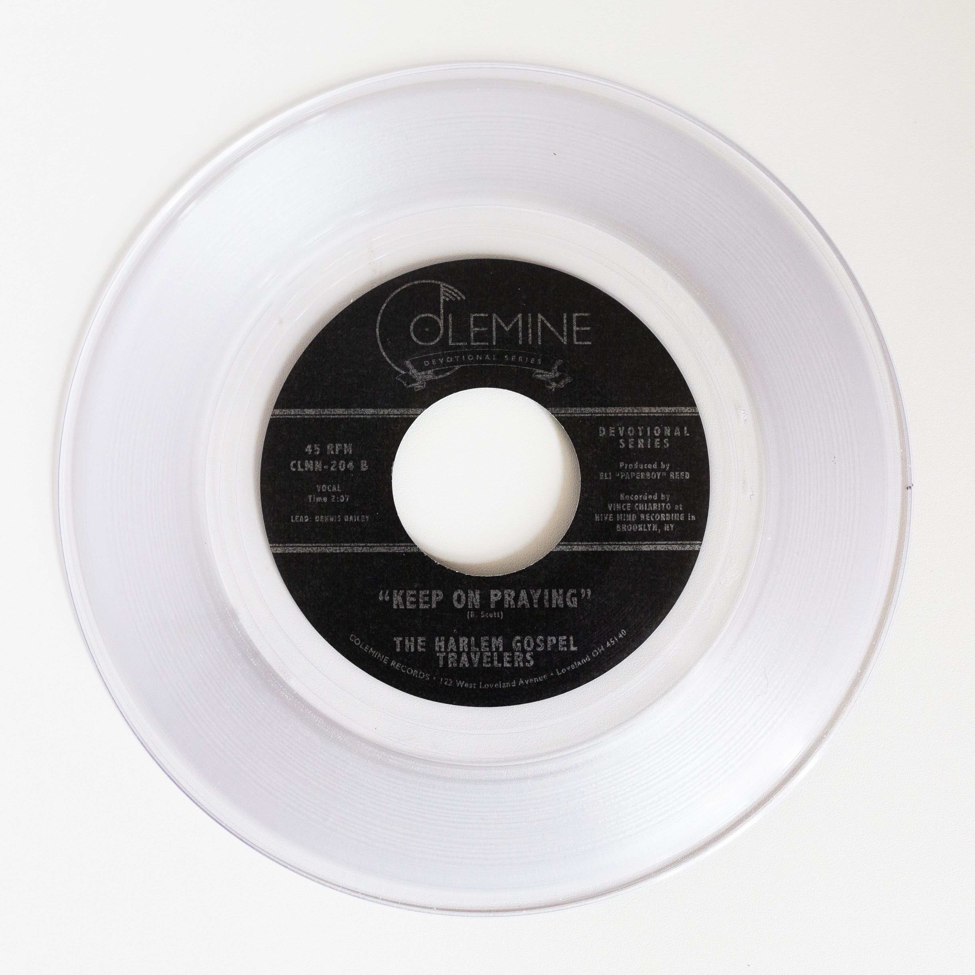 Colemine Harlem Gospel Travelers Fight On vinylsingel 7" klar