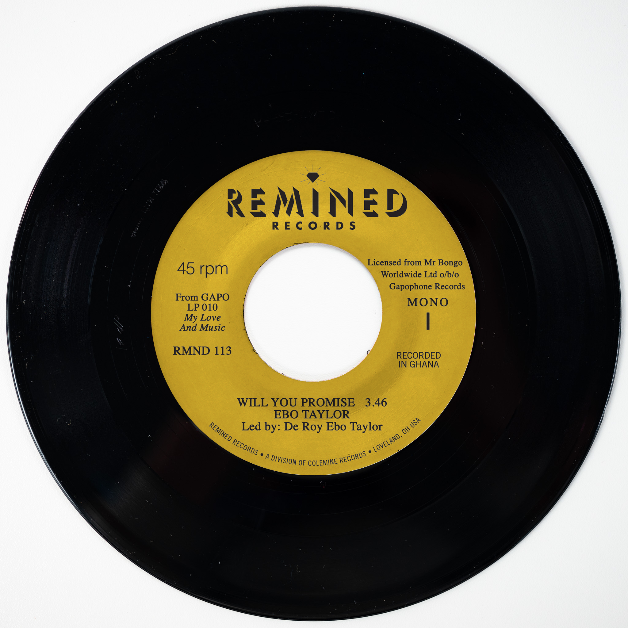 Ebo Taylor Will You Promise vinyl 45 lakserosa