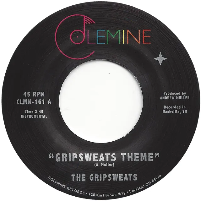 The Gripsweats Theme CLMN-161 7-tommer hvit funk-singel