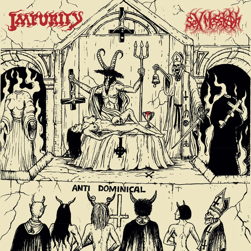 Impurity Sex Messiah Vomiting Blasphemies LP split