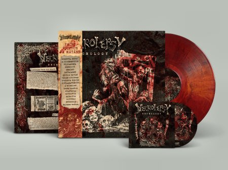 Necrolepsy Necrology LP+CD oransje diehard vinyl