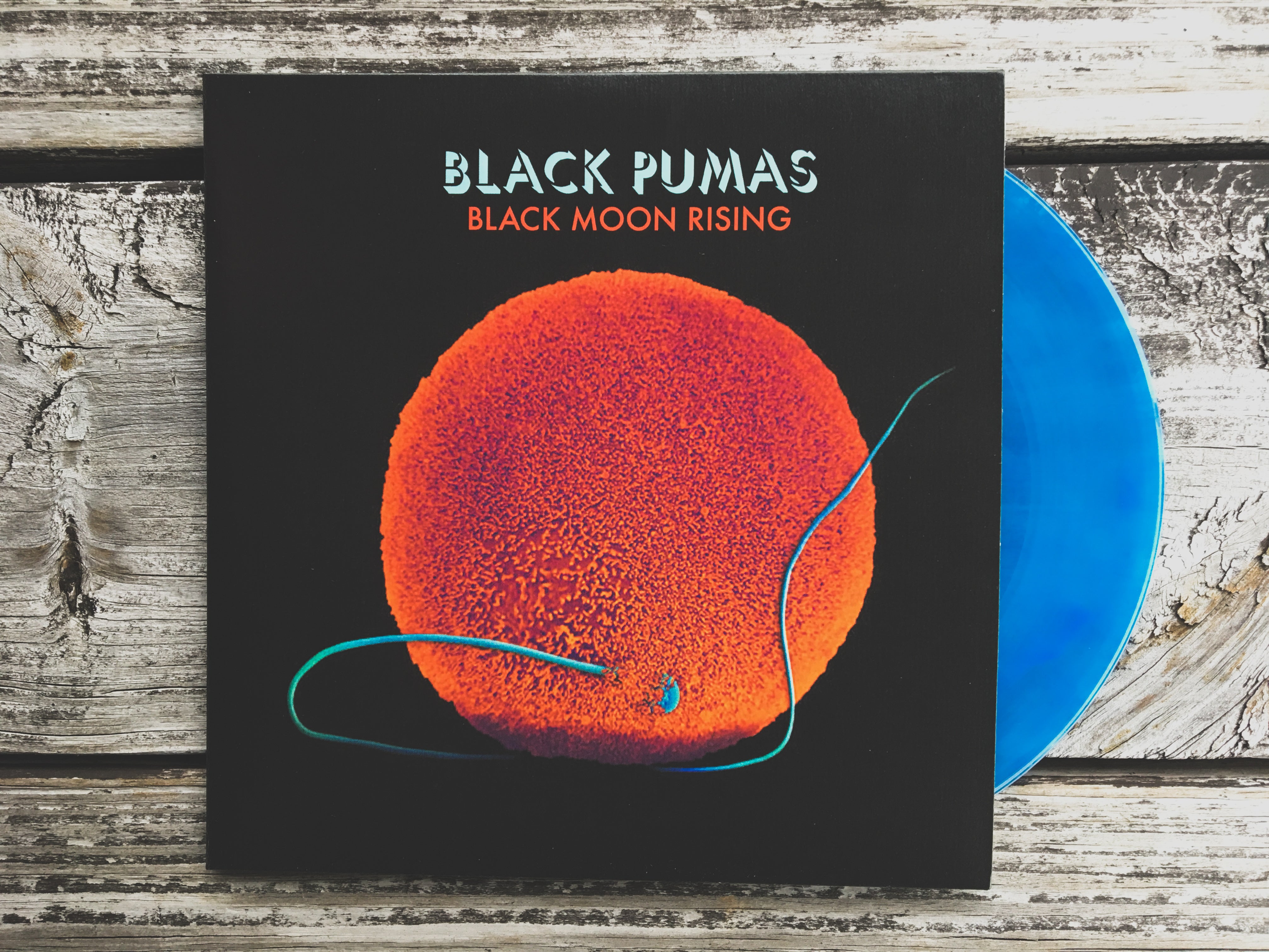 Black Pumas Black Moon Rising 7" singel clear-blue vinyl