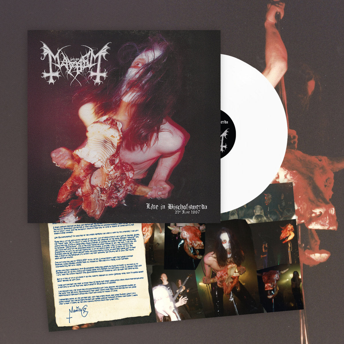 Mayhem Live In Bischofswerda LP hvit vinyl livealbum