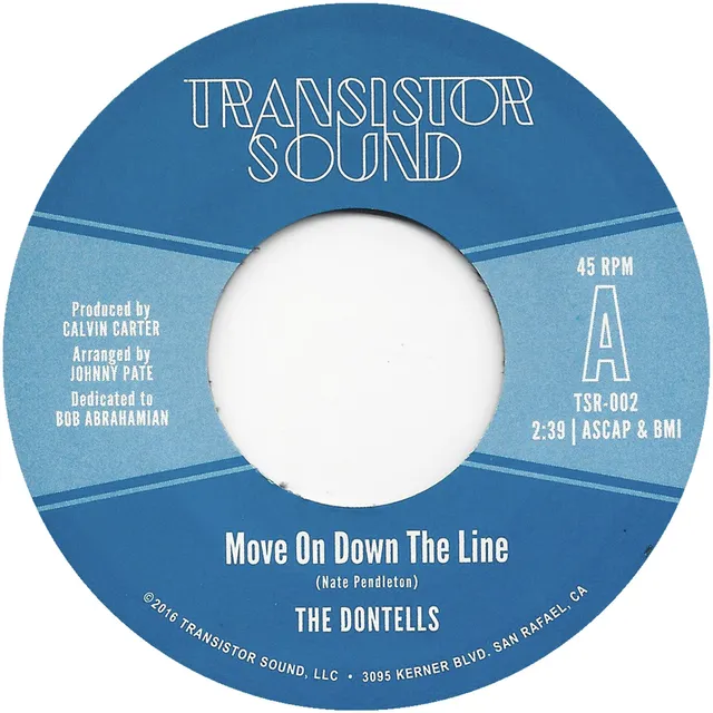 Transistor The Dontells Move On Down The Line 7-tommer soul