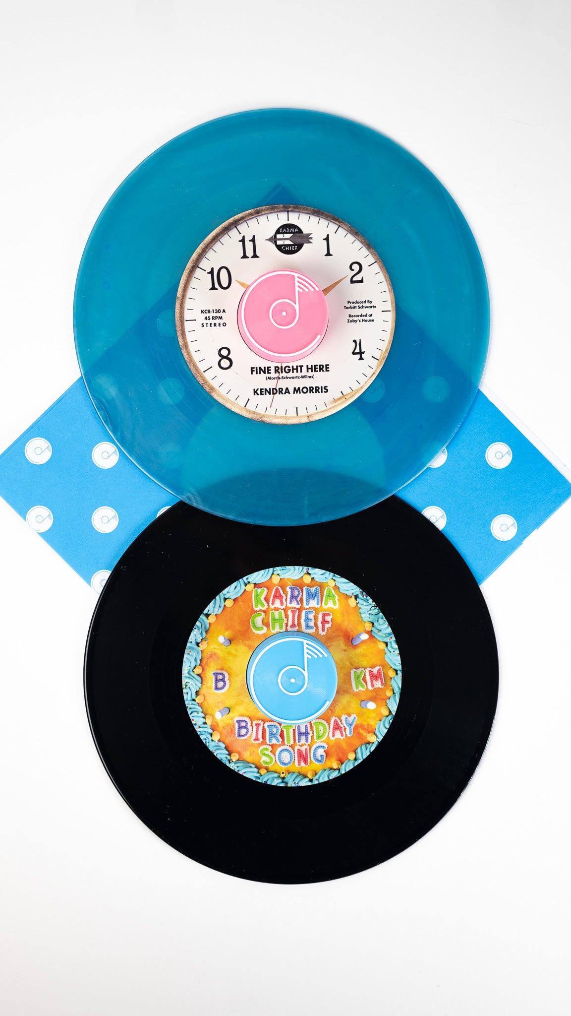 Kendra Morris Fine Right Here 7" vinylsingel blå vinyl