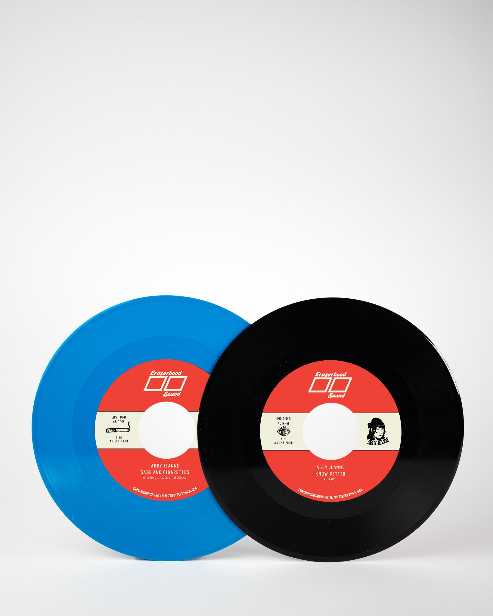 Abby Jeanne Know Better singel blå vinyl 7-tommer
