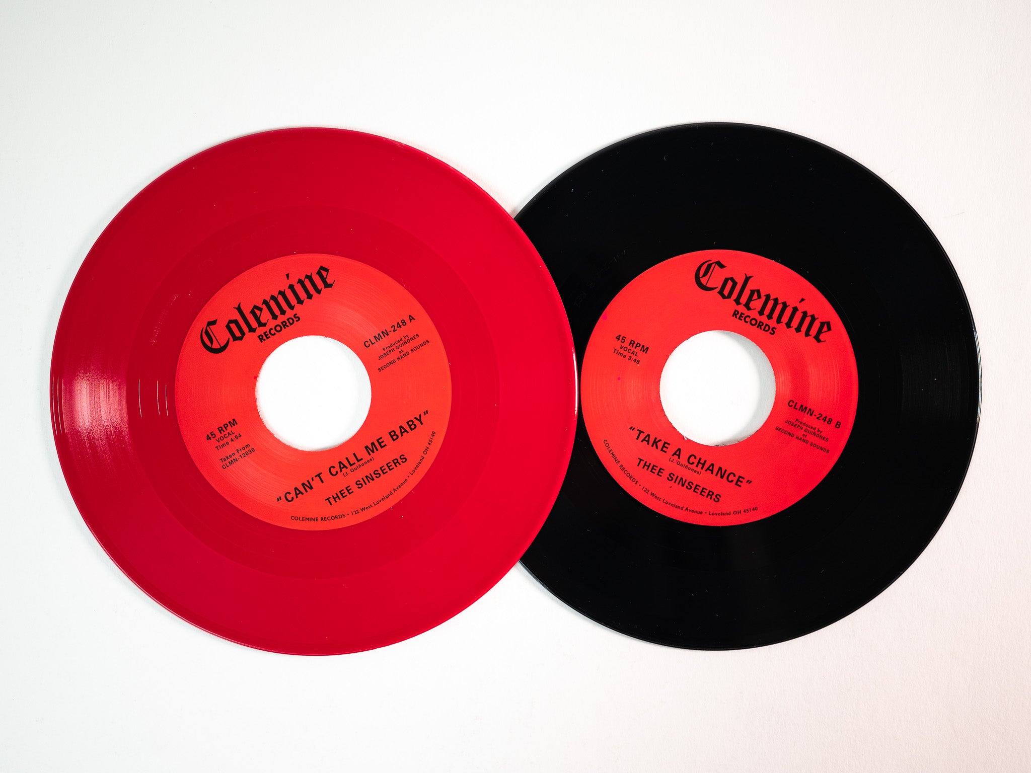 Colemine Thee Sinseers Baby vinylsingel rød sweet soul